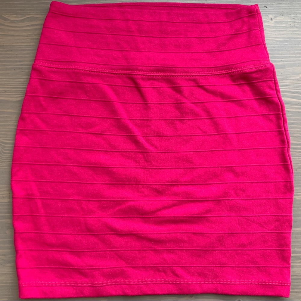 Pink mini skirt
